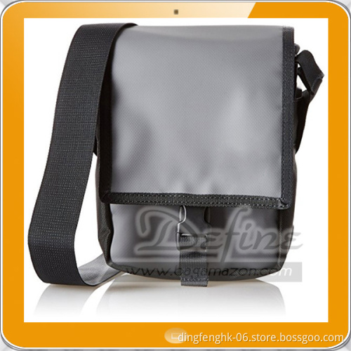 High Quality Grey Tarpaulin Colleage Messenger Sports Bag